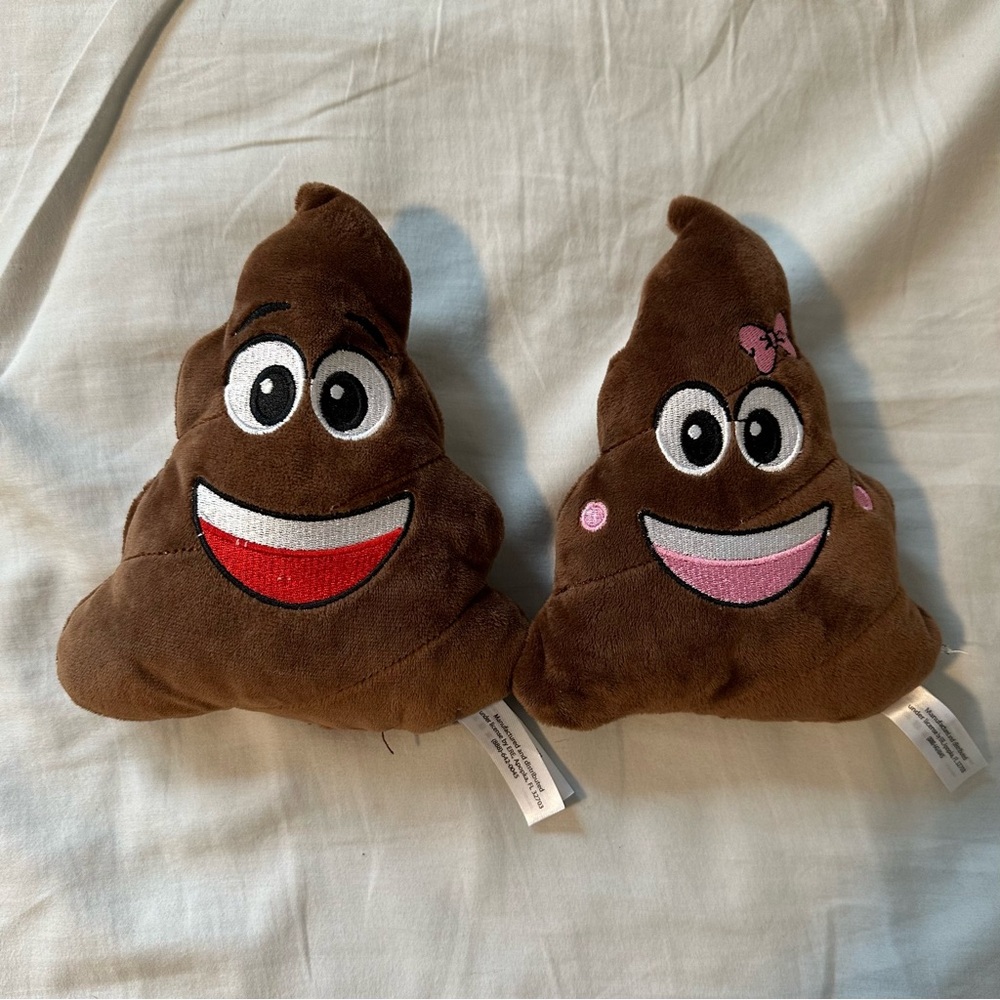 Mr & Ms Poo Emoji Stuffed Toys